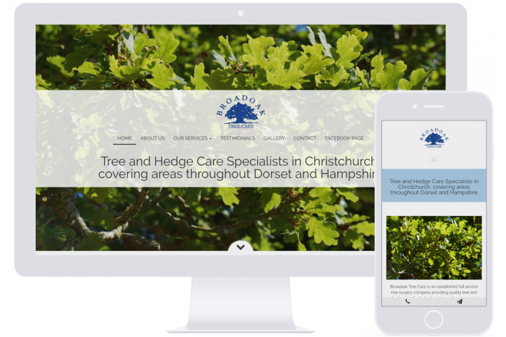 Tree surgeon website design Hampshire for small business
